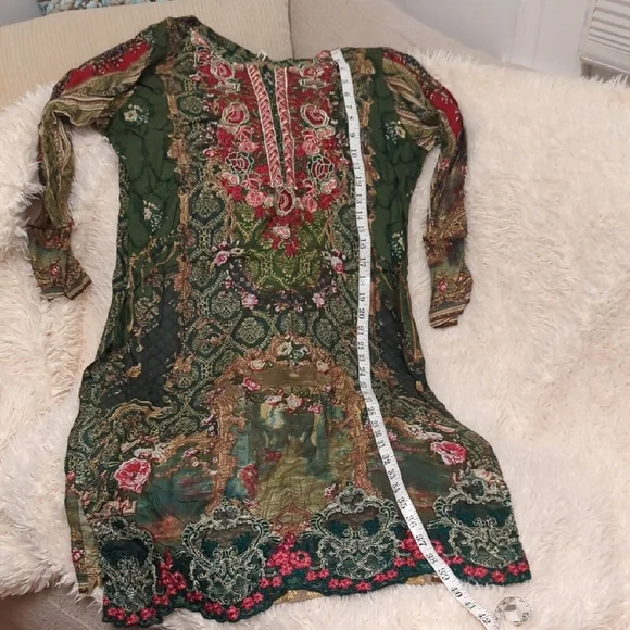 Elegant Light Multicolor Bohemian Dress Size Medium - Picture 6 of 13